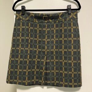 LOFT Gray Patterned Skirt